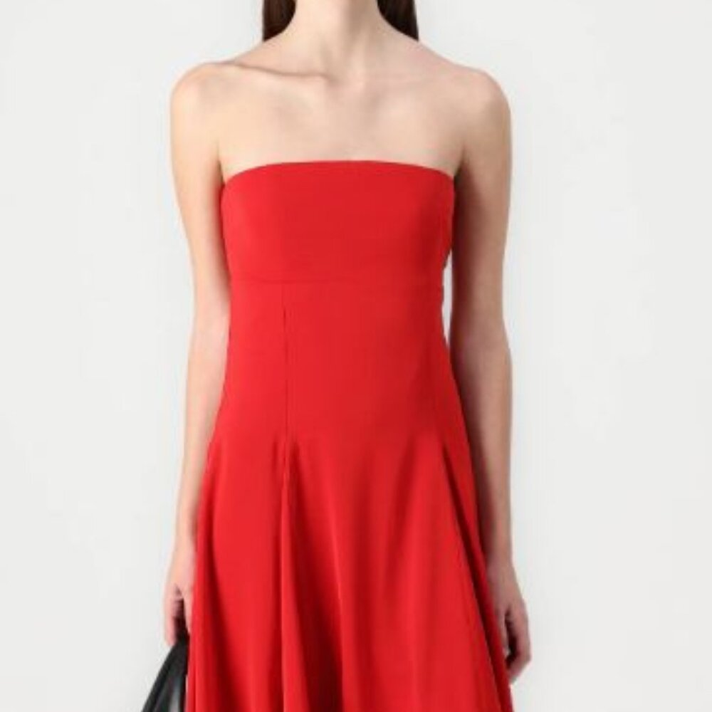 NWT Abercrombie & Fitch Godet Clasp-Back Midi Dress